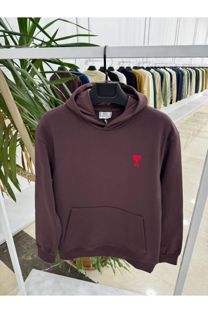 Erkek Vişne Çürüğü Ami Paris Premium Sweatshirt