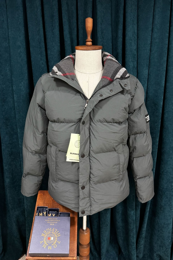 Burbery Mat Gri Premium Erkek Mont Burbery Mat Gri Premium Erkek Mont
