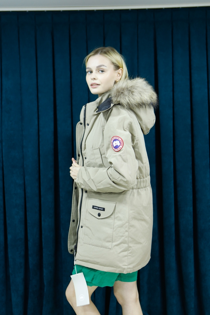 Canada Goose Bej Rengi Uzun Premium Parka Mont (Unisex) Canada Goose Bej Rengi Uzun Premium Parka Mont (Unisex)