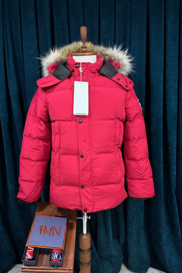Canada Goose Kırmızı Pat Detay Premium Erkek Mont Canada Goose Kırmızı Pat Detay Premium Erkek Mont