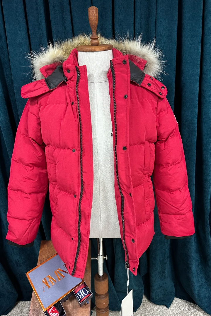 Canada Goose Kırmızı Pat Detay Premium Erkek Mont Canada Goose Kırmızı Pat Detay Premium Erkek Mont
