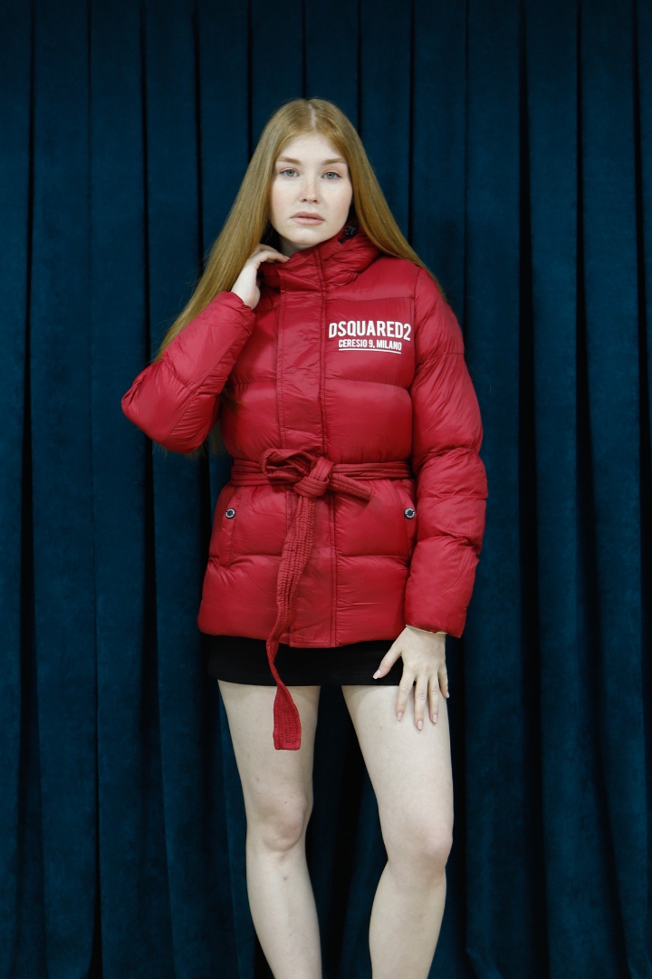 Kadın Dsquared2 Kırmızı Bel Bağlama Detay Premium Mont Kadın Dsquared2 Kırmızı Bel Bağlama Detay Premium Mont