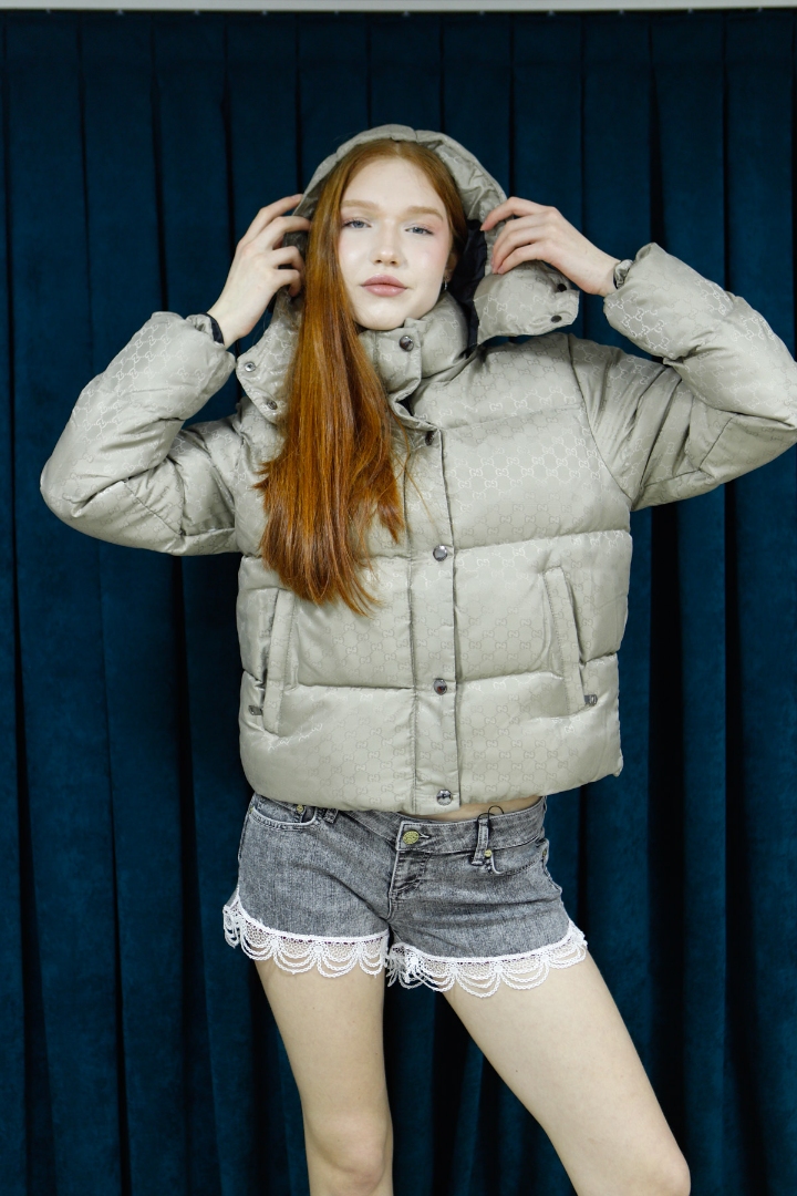 Kadın Gucci Parlak Kum Beji Premium Mont Kadın Gucci Parlak Kum Beji Premium Mont