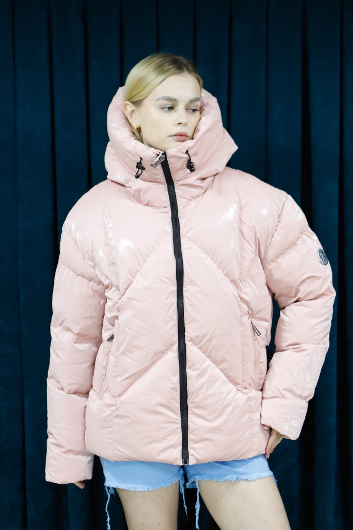 Kadın Parlak Pudra Moncler Premium Mont Kadın Parlak Pudra Moncler Premium Mont