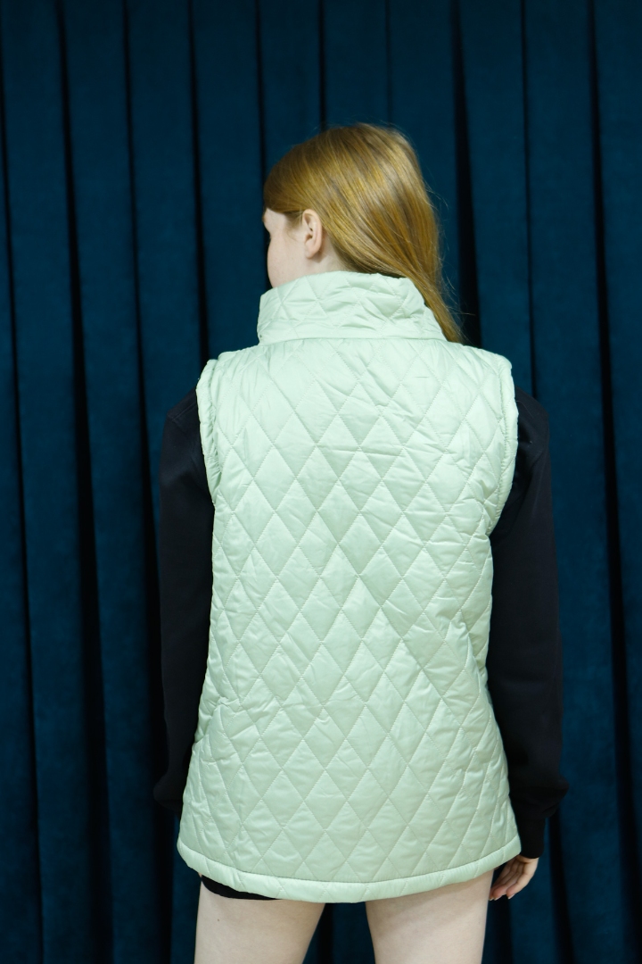 Louis Vuitton Pastel Yeşil Kapitone Yelek