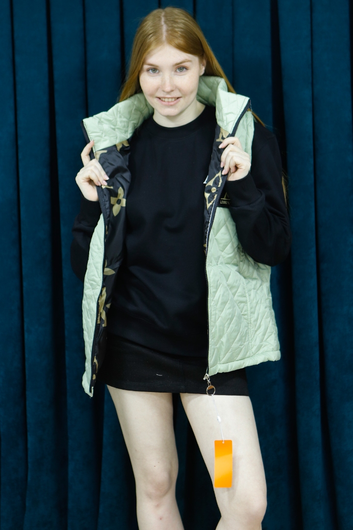 Louis Vuitton Pastel Yeşil Kapitone Yelek