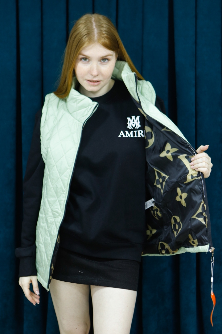 Louis Vuitton Pastel Yeşil Kapitone Yelek