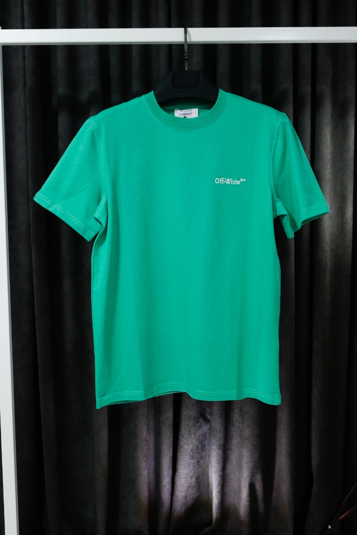 Benetton Yeşili Offwhite Ön Arka Nakışlı Premium Erkek T-Shirt