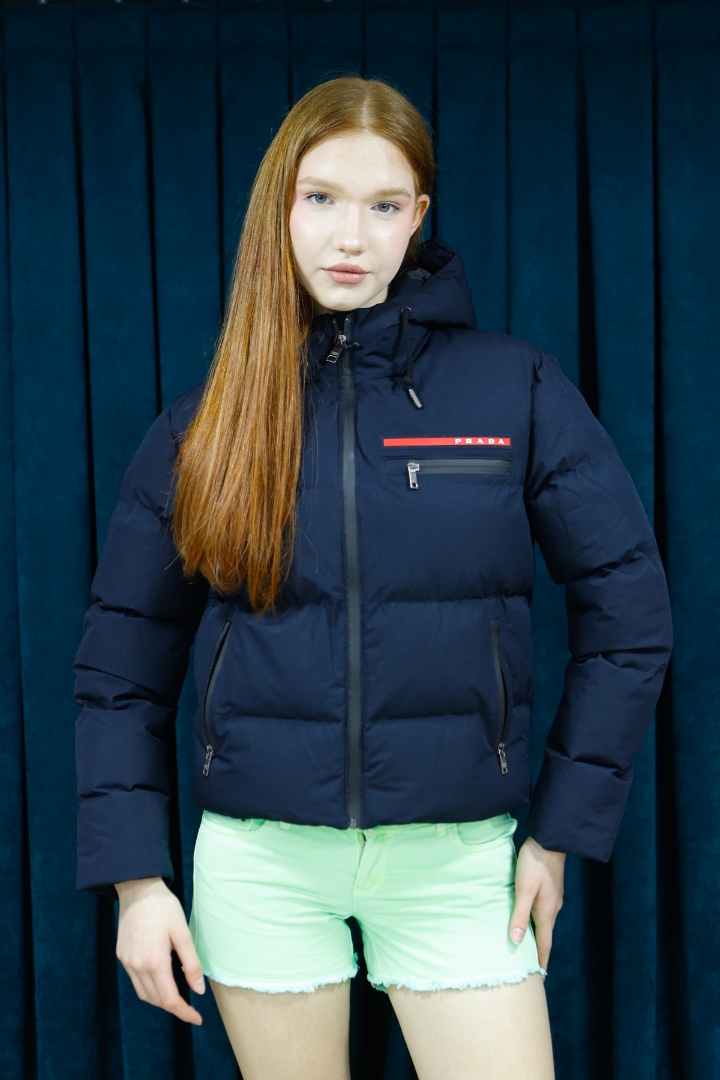 Kadın Prada Mat Lacivert Premium Mont Kadın Prada Mat Lacivert Premium Mont