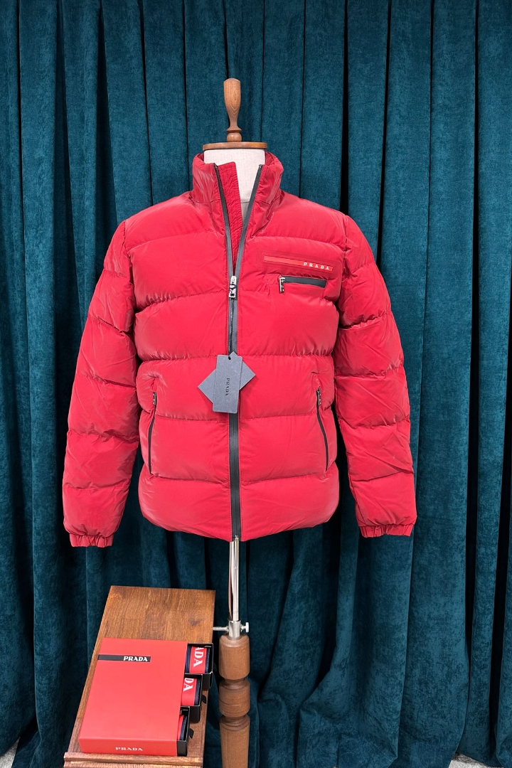 Prada Mat Kırmızı Premium Mont