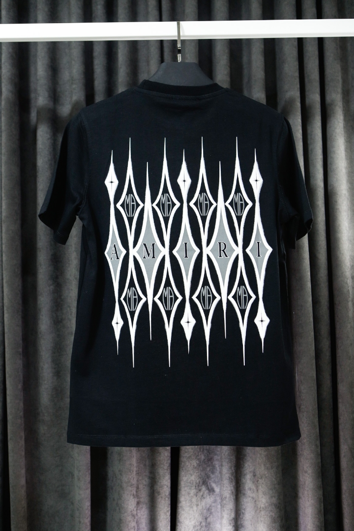 Erkek Siyah Amiri Kabartma Baskılı Premium T-Shirt